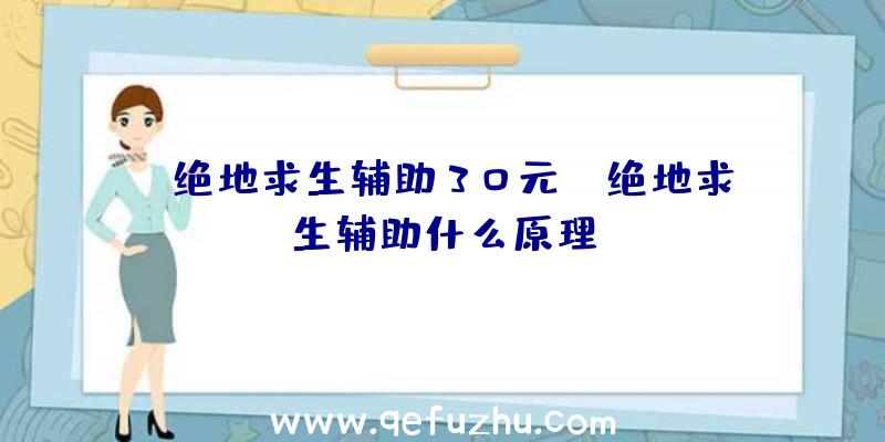 「绝地求生辅助30元」|绝地求生辅助什么原理